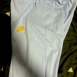 Nike Air Light Blue Pants with Yellow Logo